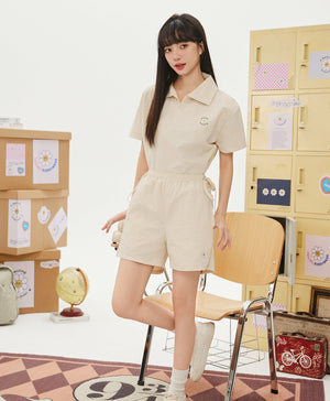 Smiling Every.wear Cargo Ribbon Bow Shorts