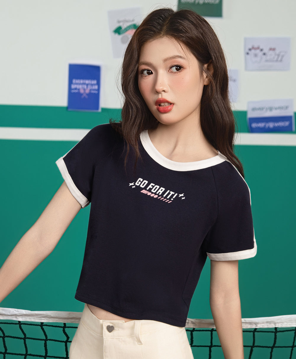 Go For It! Raglan Baby Tee