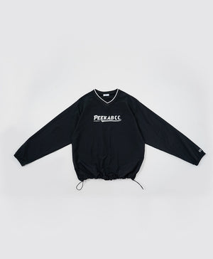 Peekaboo V- neck Oversized Sweatshirt