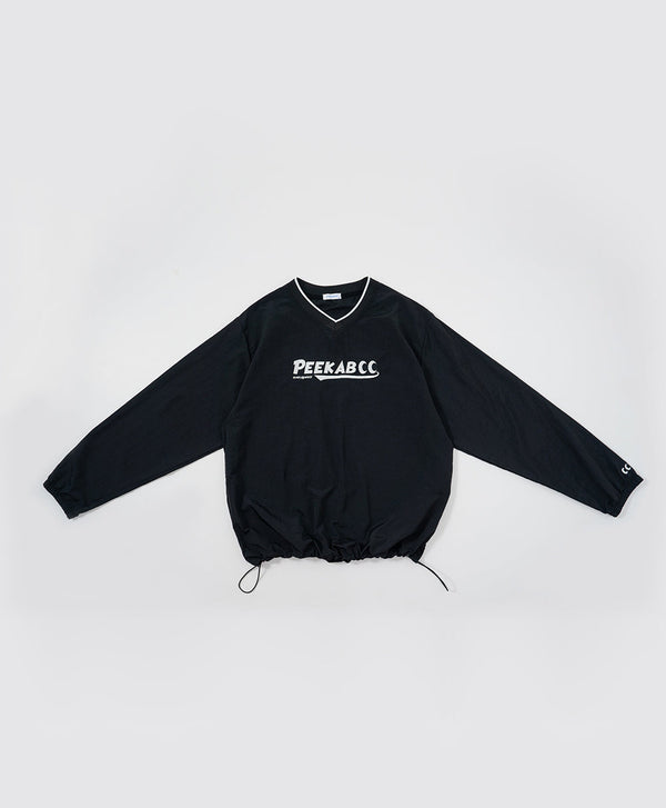 Peekaboo V- neck Oversized Sweatshirt