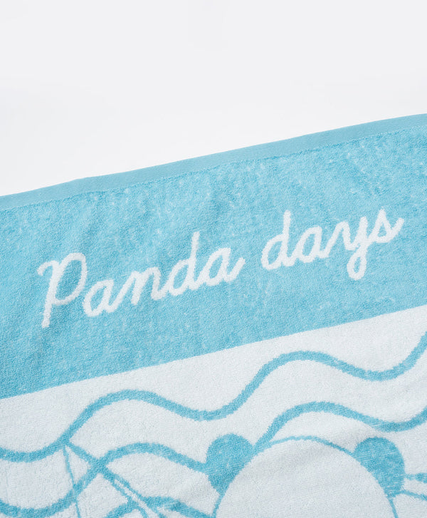 Fishing Panda Graphic Cotton Bath Towel (1pc)