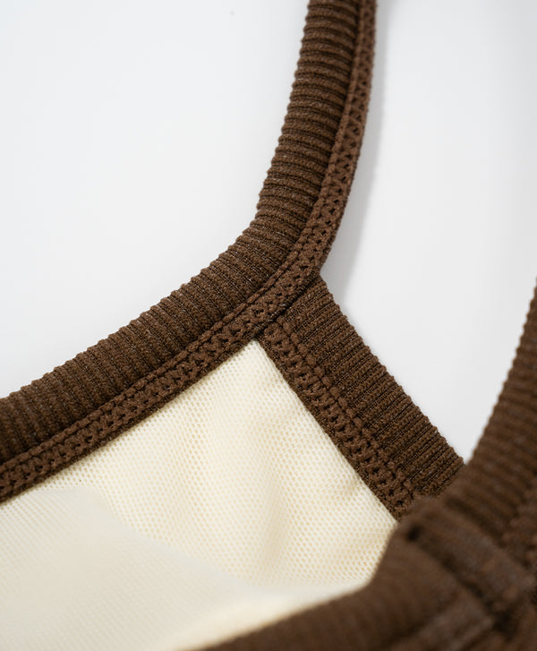 I am Padded! Contrast Stripes Padded Top