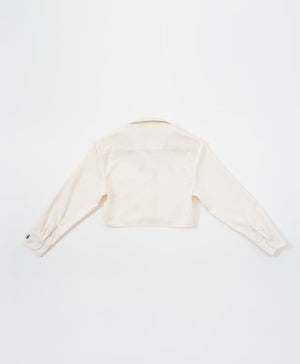 Peekaboo Convertible Collar Crop Shirt