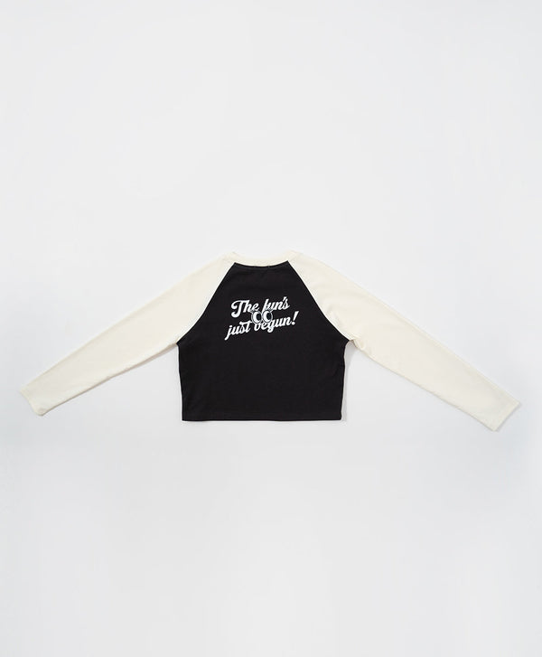 Peekaboo Long Sleeves Raglan Baby Tee