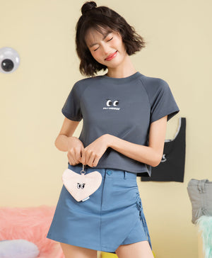 Peekaboo Heart Pouch Bag Charm