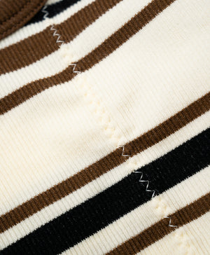 I am Padded! Contrast Stripes Padded Top