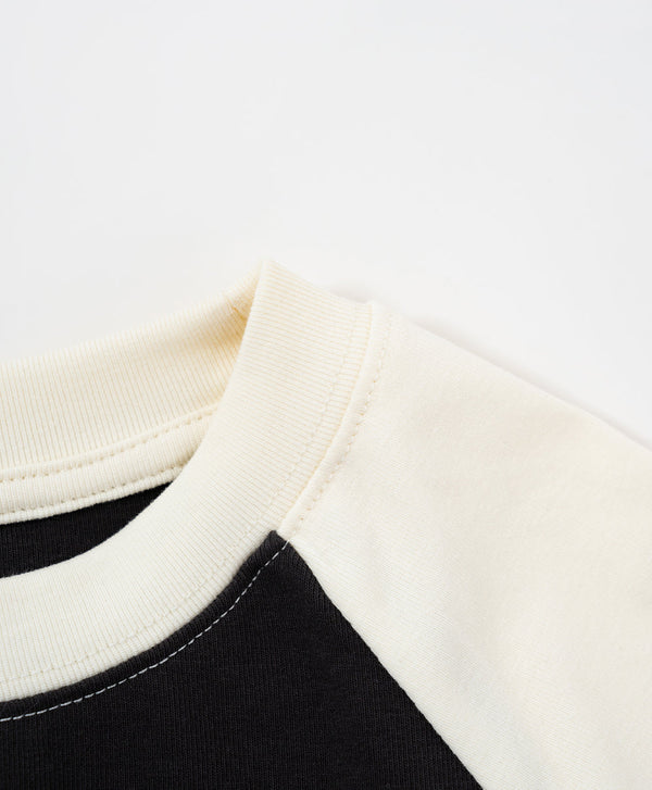 Peekaboo Long Sleeves Raglan Baby Tee