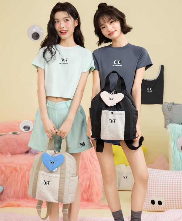 Peekaboo Heart Pouch Bag Charm