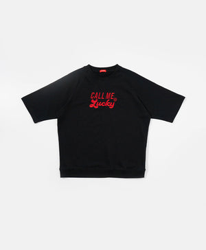 Call Me Lucky Unisex Raglan Sleeves Oversized Tee