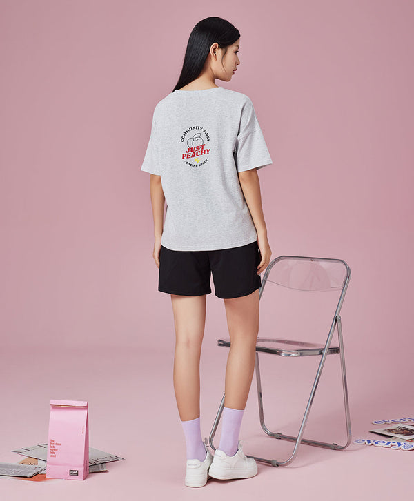 Peachy Social Sweatshorts