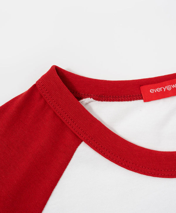 Call Me Lucky Raglan Sleeves Relaxed Fit Tee