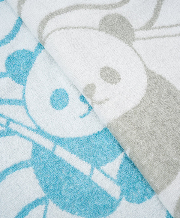 Fishing Panda Graphic Cotton Bath Towel (1pc)