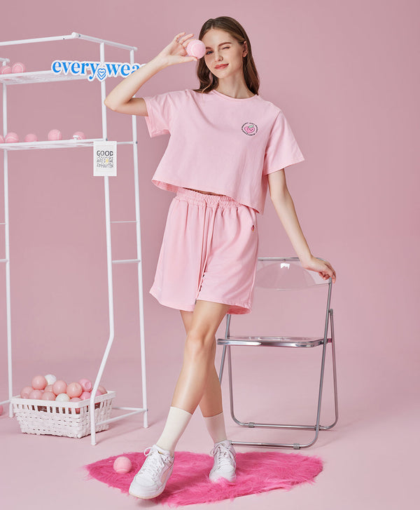 Peachy Social Sweatshorts