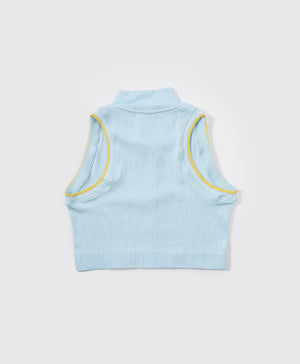 Pickle Me Zip-Up Sleeveless Polo Vest