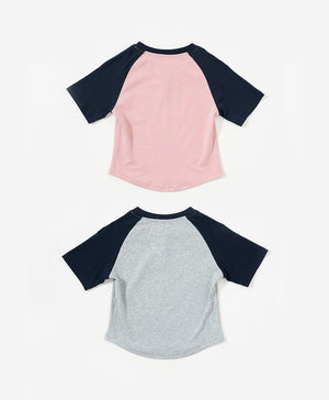 The Playmakers Crop Raglan Baby Tee