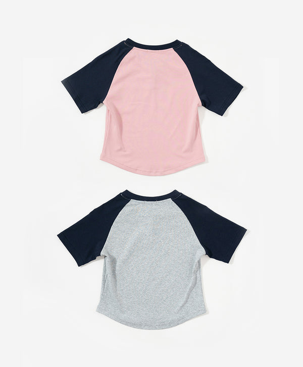 The Playmakers Crop Raglan Baby Tee