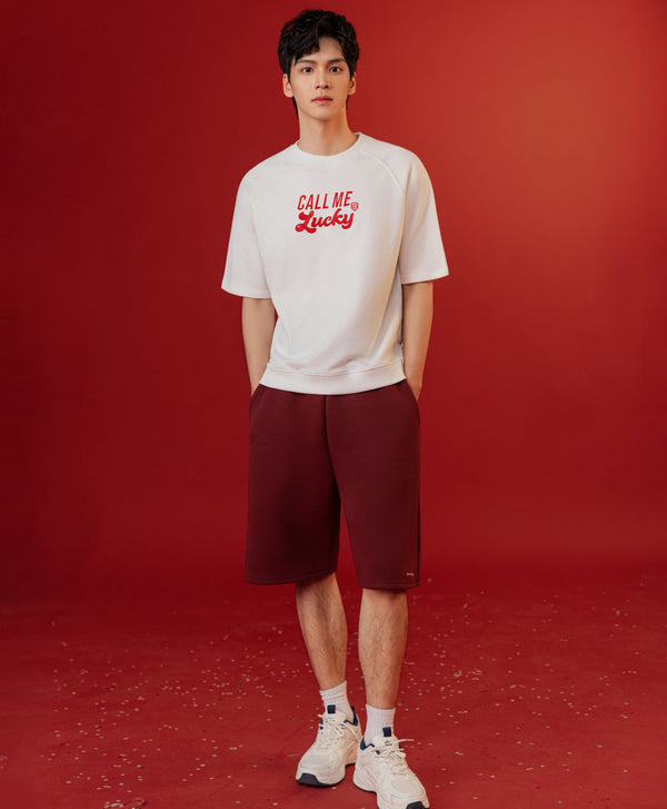 Call Me Lucky Unisex Raglan Sleeves Oversized Tee