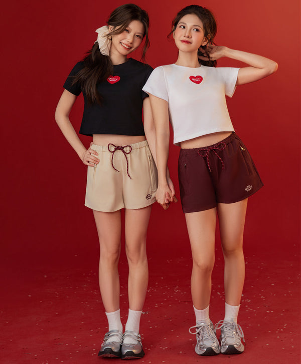 Call Me Lucky Drawstring Shorts