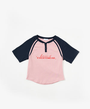 The Playmakers Crop Raglan Baby Tee