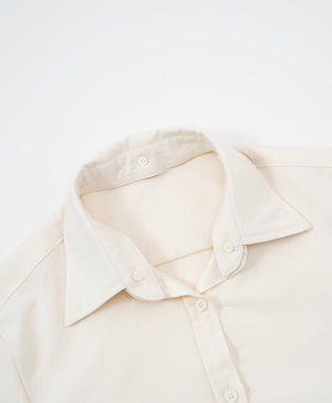 Peekaboo Convertible Collar Crop Shirt