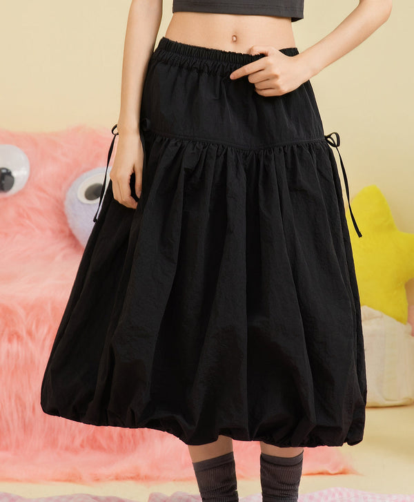 Peekaboo Bubble Maxi Skirt
