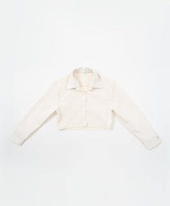 Peekaboo Convertible Collar Crop Shirt