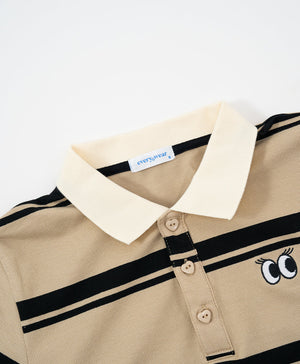 Peekaboo Striped Polo Shirt