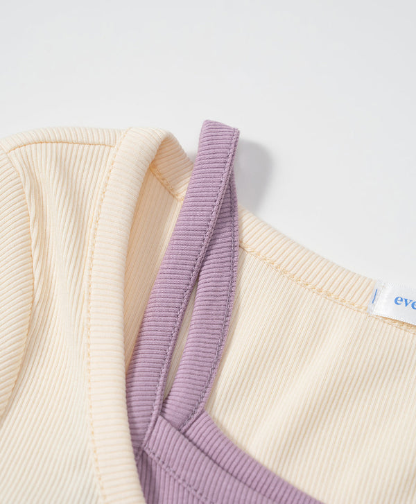 Dream Squad Fake 2-piece Short Sleeve Top