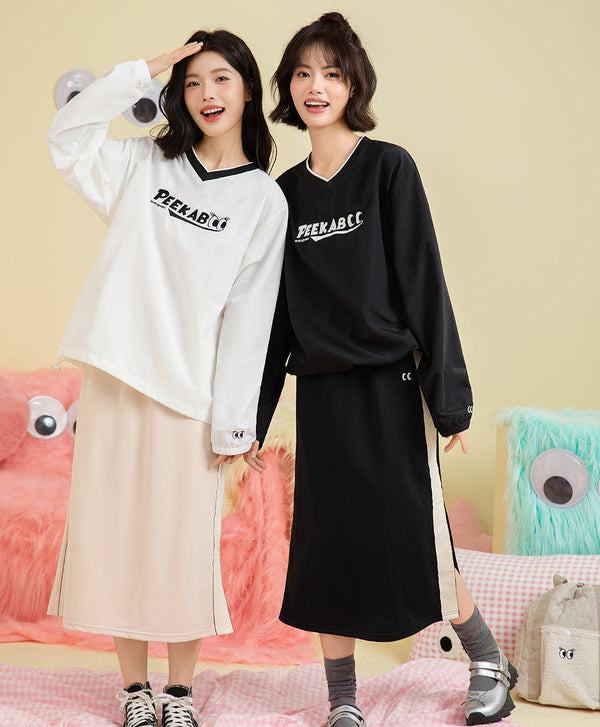 Peekaboo Sporty Long Skirt