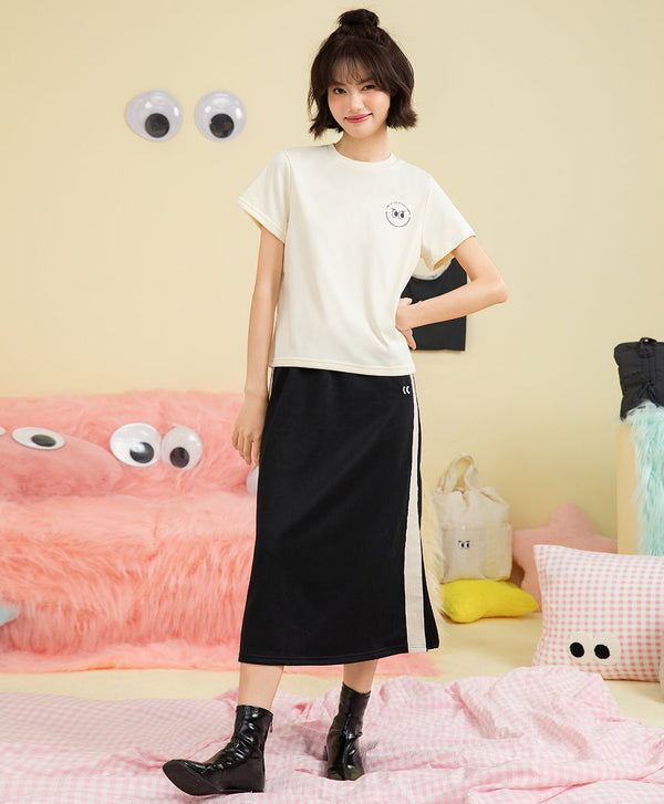 Peekaboo Sporty Long Skirt
