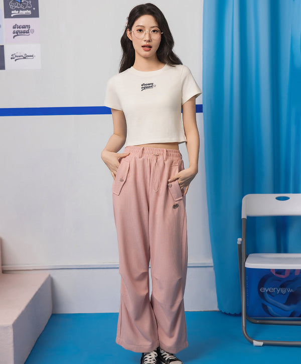 Dream Squad Waffle Long Pants with Drawstring