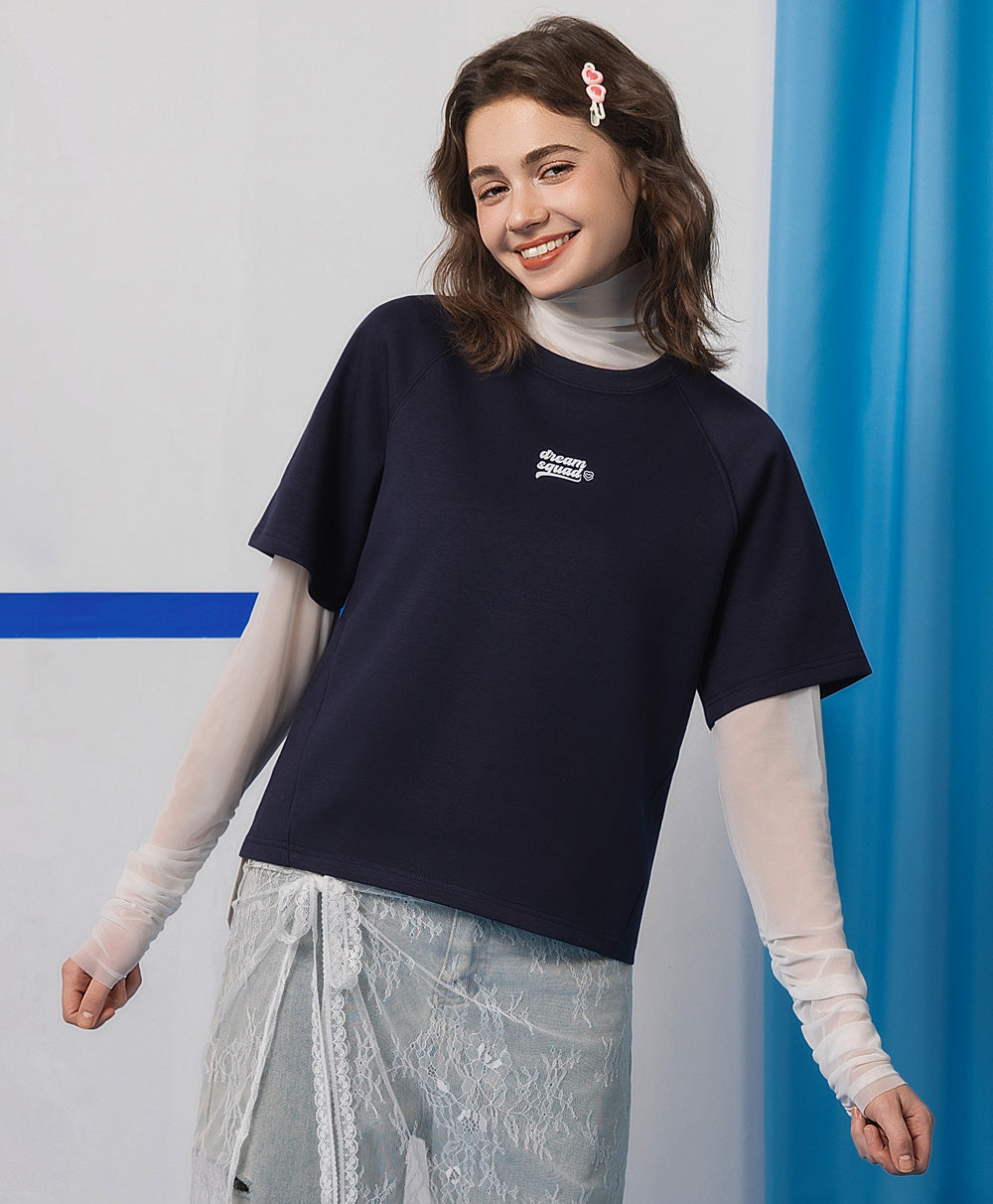 Dream Squad Oversized Raglan Short Sleeves Tee