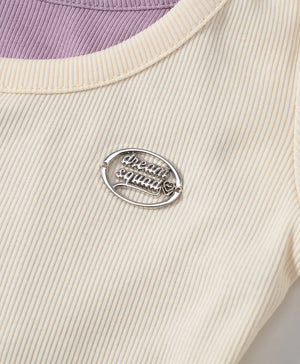 Dream Squad Fake 2-piece Short Sleeve Top