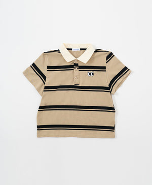 Peekaboo Striped Polo Shirt