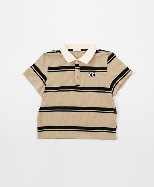 Peekaboo Striped Polo Shirt