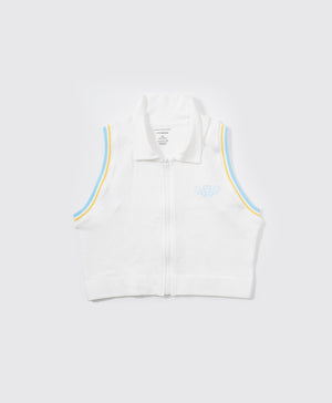 Pickle Me Zip-Up Sleeveless Polo Vest