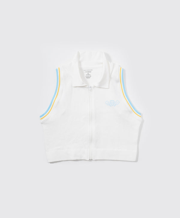 Pickle Me Zip-Up Sleeveless Polo Vest