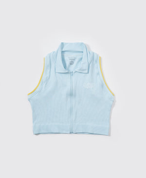 Pickle Me Zip-Up Sleeveless Polo Vest