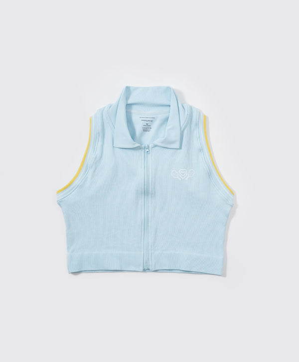 Pickle Me Zip-Up Sleeveless Polo Vest