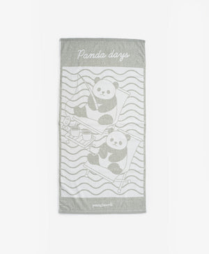 Fishing Panda Graphic Cotton Bath Towel (1pc)
