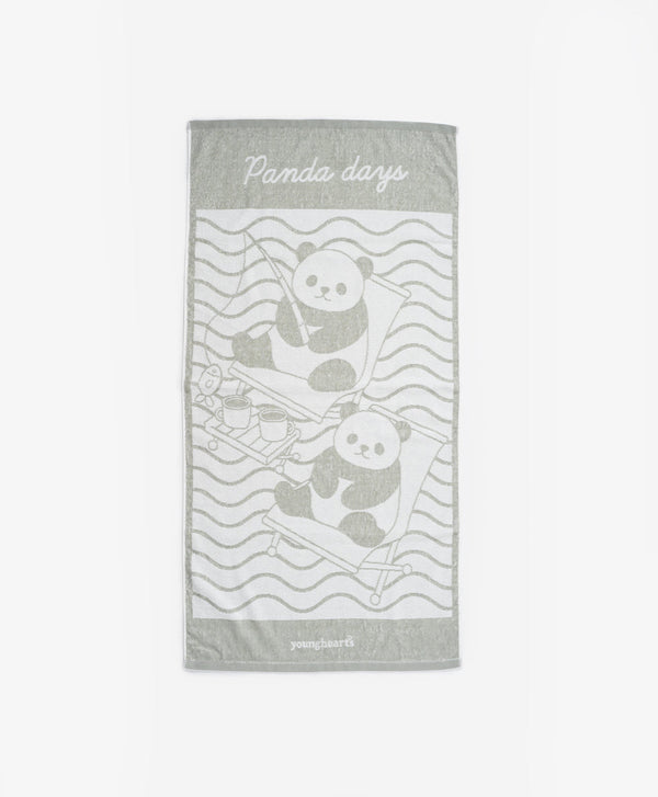 Fishing Panda Graphic Cotton Bath Towel (1pc)