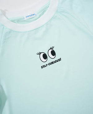 Peekaboo Relaxed Fit Raglan Crop Tee