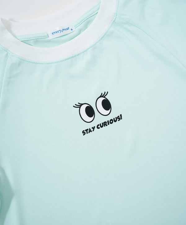 Peekaboo Relaxed Fit Raglan Crop Tee