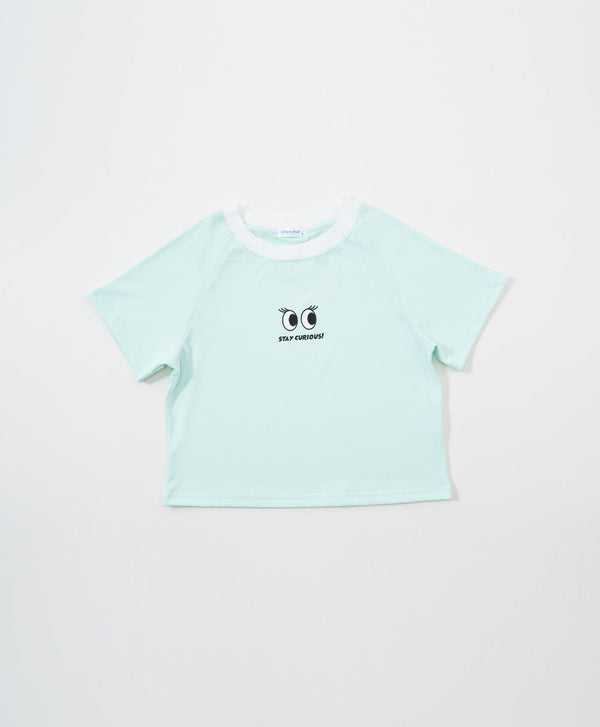 Peekaboo Relaxed Fit Raglan Crop Tee