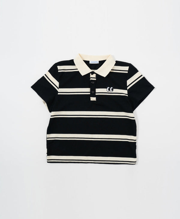 Peekaboo Striped Polo Shirt