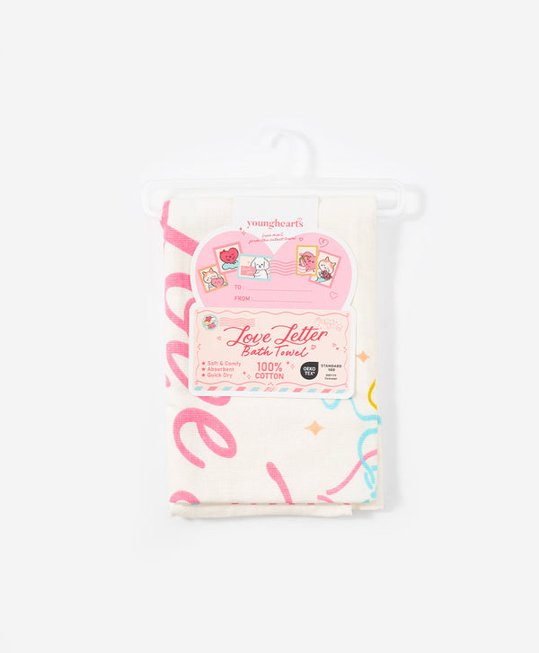 Love Letter From The Cutest Town Cotton Muslin Bath Towel (1pc)