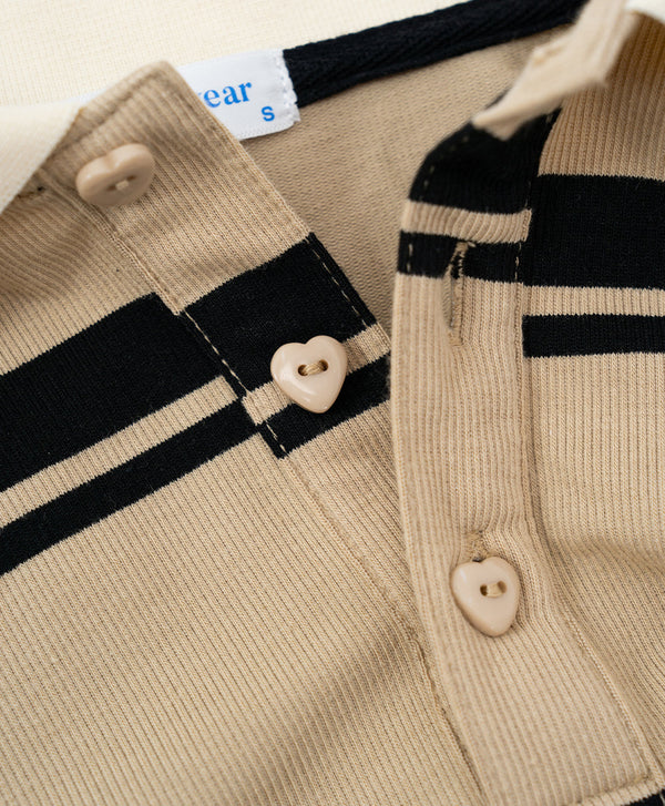 Peekaboo Striped Polo Shirt