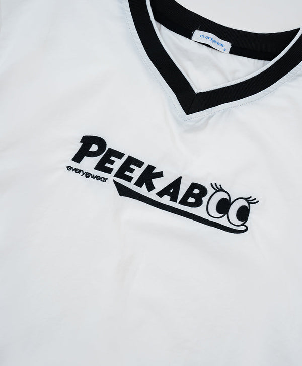 Peekaboo V- neck Oversized Sweatshirt