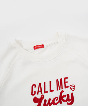 Call Me Lucky Unisex Raglan Sleeves Oversized Tee