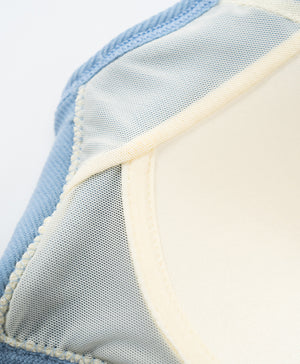 I am Padded! Double Strap Ribbed Denim Padded Top
